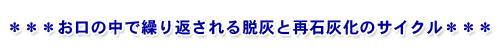 お口の中で繰り返される脱灰と再石灰化のサイクル